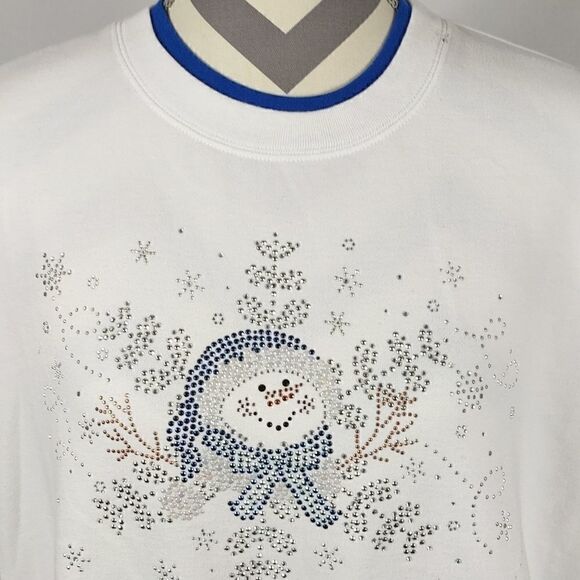 Decorated Originals White Studded Snowman Sweatshirt - Picture 3 of 8